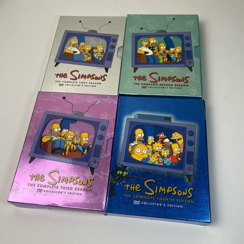 The Simpsons DVD Lot 1 2 3 4 Seasons 1-4 Boxed Set Collectors Edition Rare TV