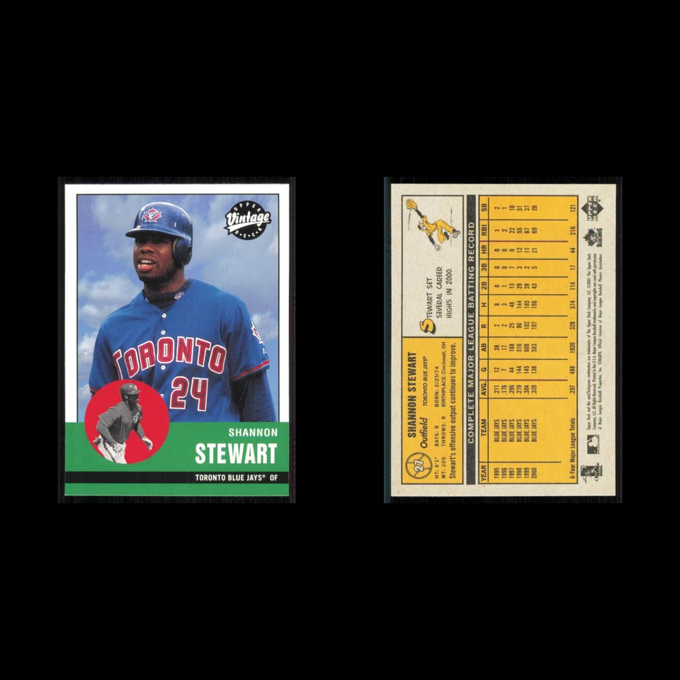 Shannon Stewart #27 2001 Upper Deck Vintage Toronto Blue Jays Baseball Card MLB - Image 3 of 3