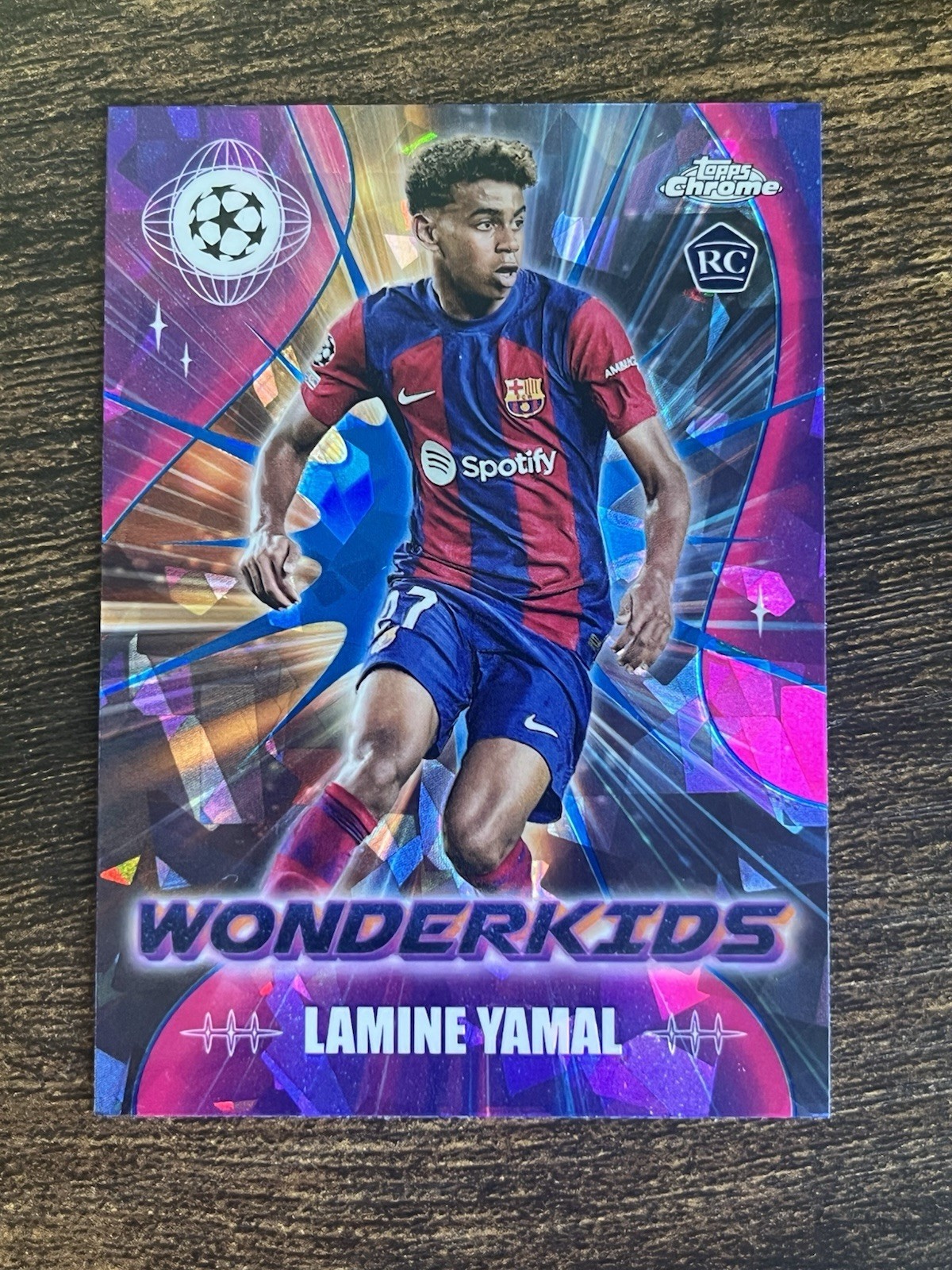2023-24 Topps Chrome Uefa Sapphire Edition - Wonderkids Lamine Yamal WK-3 RC