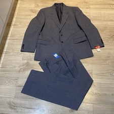 Vintage St Michael Wool Blend Grey 2 Piece Suit Chest 42”S  Waist 34” Leg 31”