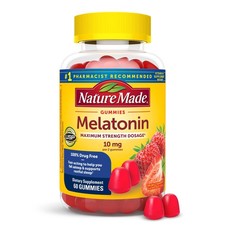Nature Made Melatonin 10mg per serving Gummies, Maximum Strength Dosage, 100