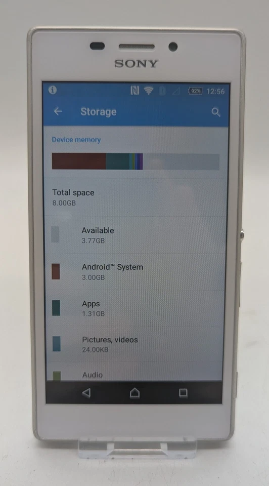 Sony White Xperia D2303 Android 5.1.1 Mobile Phone 8GB storage with Charger - B - Image 1 of 4