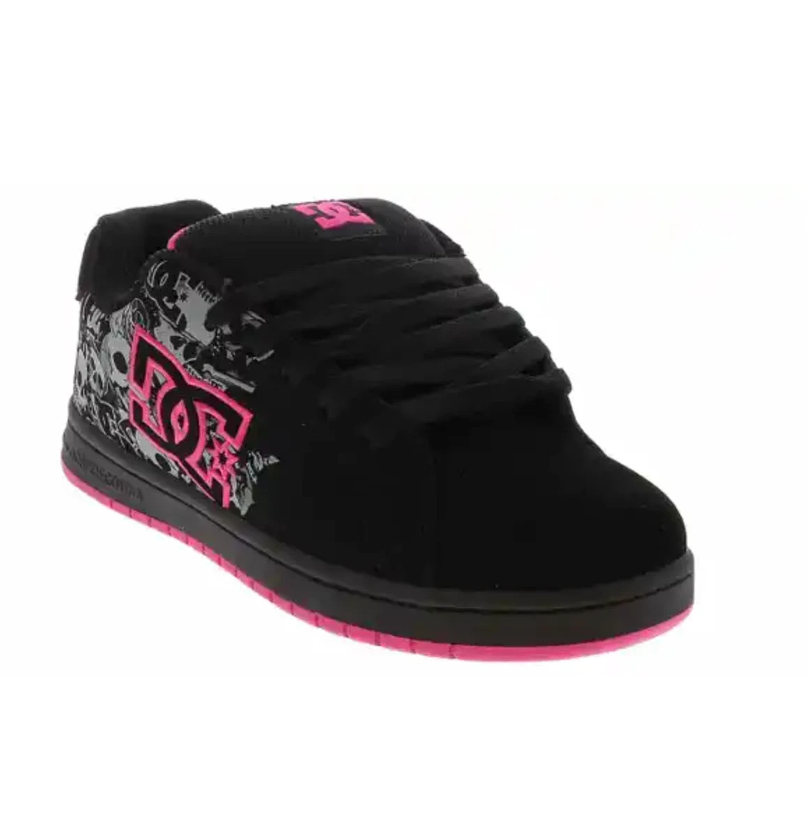 ZAPATILLAS DC SHOES MUJER GAVELER RETRO BAJAS-Negro/Rosa Edición Limitada