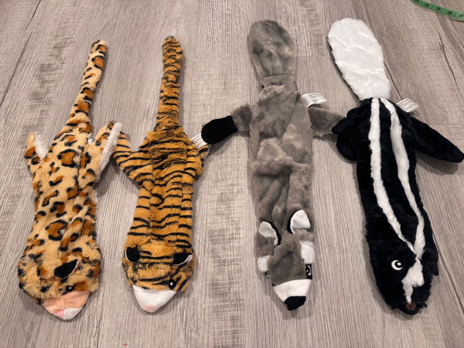 4 Pack &ndash; No Stuffing Dog Squeaky Plush Toy for Medium to L