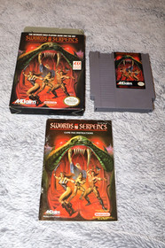 Swords and Serpents (Nintendo NES, 1990) CIB Box Manual 