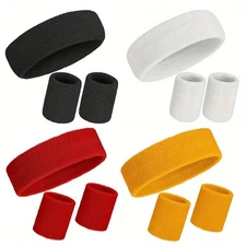 Sports Wristbands and Headbands Are Comfortable, Absorbent, and Machine Washable