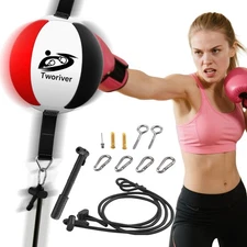 Double End Bag, Boxing Punching Ball, Adjustable Cords, Speed Reflex, Gym