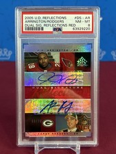 2005 UD Reflections Aaron Rodgers/Arrington RC Dual Signatures Red Auto #69/70