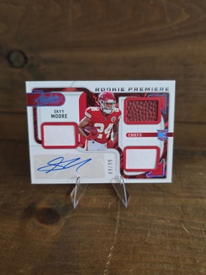 2022 Panini Absolute Skyy Moore Rookie Premiere Material Auto #224 Spectrum /99
