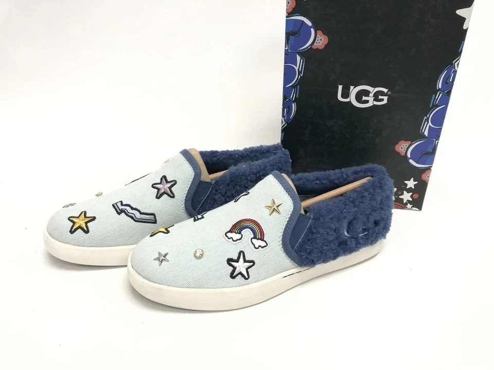 Zapatos UGG Patch It sin cordones denim blanqueador Bling 1093149K para niños 6/mujeres 7,5 Foto 3 de 4