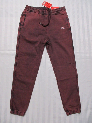 DIESEL JoggJeans Men's D-LAB-NE Deep Red Denim Sweat Jean Pant A03932-09E32-42M - Foto 2 di 18