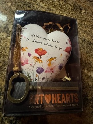 Demdaco ART HEART ''Follow Your Heart it Knows Where to Go'' Key Locket Sculpture