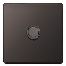BG Nexus Black Nickel Screwless Flatplate Switches & Sockets Black Inserts
