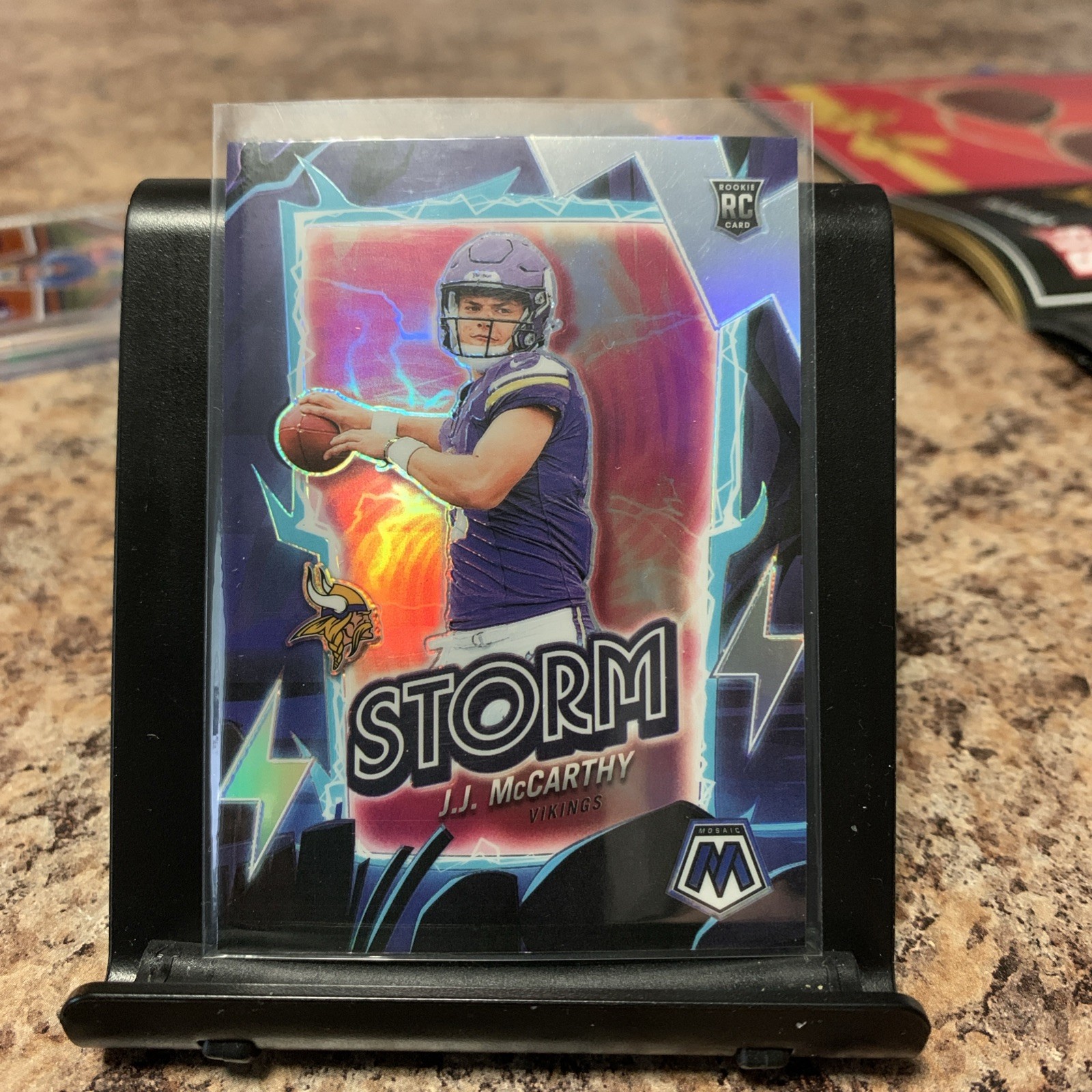 J.J. McCarthy - 2024 Panini Mosaic - Storm #2 Silver Prizm (RC) - SSP (Prizm)