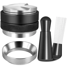 51mm Espresso Accessories Kit, Coffee Distributor and Tamper Leveler, WDT Too...