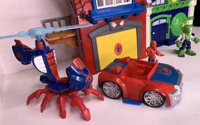 Marvel Spider-Man Adventures Headquarters Lizard Car Playskool