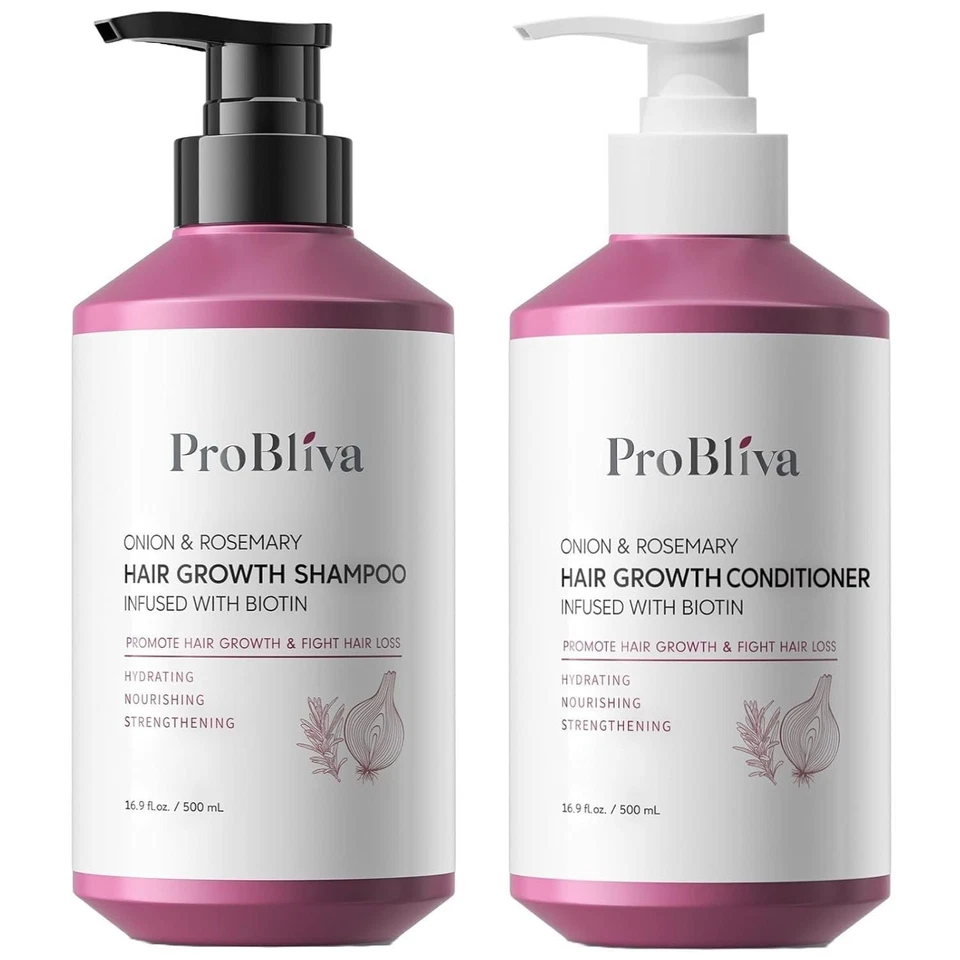 Onion Shampoo & Conditioner Set by ProBliva Hair Growth with Biotin & Rosemary - Image 2 of 4