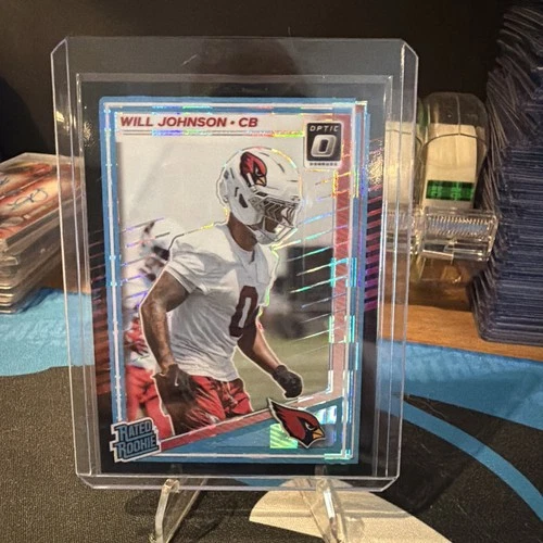 2025 Panini Donruss Optic Will Johnson Rated Rookie Black Pandora Prizm #/25