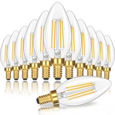 Dimmable E12 Candelabra LED Light Bulbs 60 Watt Equivalent, 6W 630LM Chandeli...