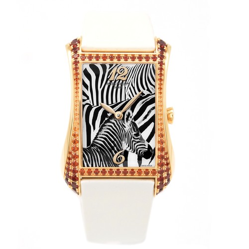 Patek Philippe Gondolo Serata 4962/200R-010 Zebra 18K Rose Gold Quartz Watch