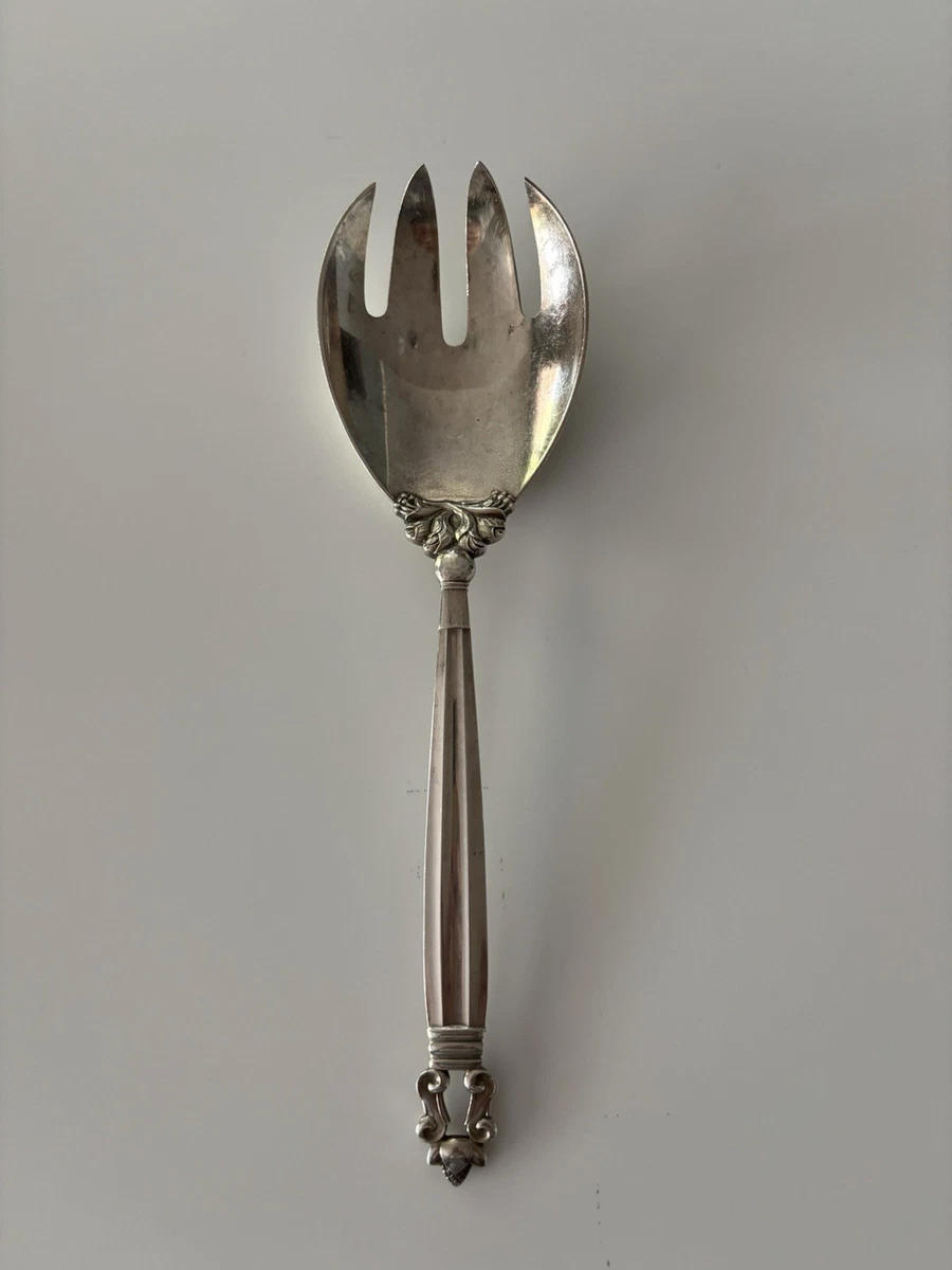 Georg Jensen 1900-1940 Antique US Sterling Silver Salad Servers