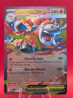 MEGA CAMERUPT EX 022/132 MEGA EVOLUTION POKEMON NM/M MEGA CAMERUPT EX