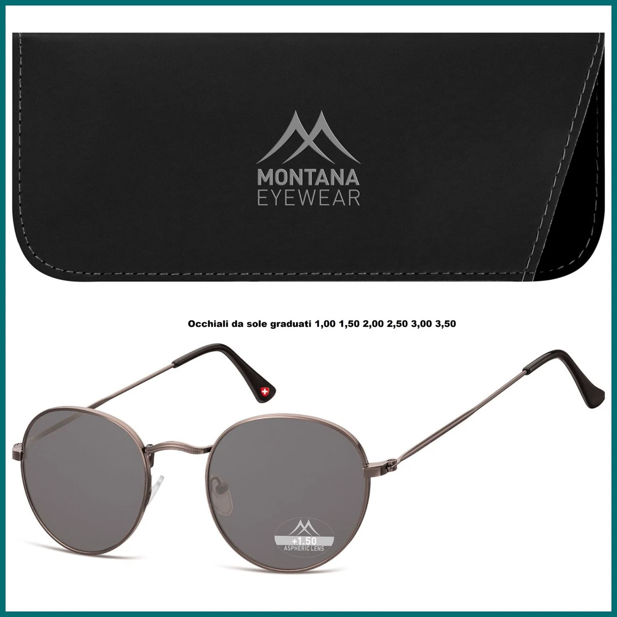 Montana Eyewear Occhiali Da Lettura A Calamita Neri Unisex - Foto 10