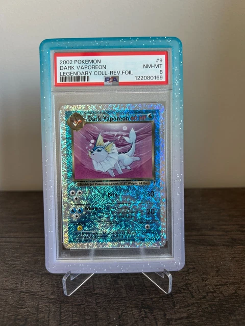 2002 Pokemon Legendary LC Reverse Holo Dark Vaporeon #9 PSA 8
