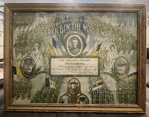 1918 World War 1 US Military Service Record Of William T Gant