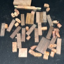 Exotic Burl Slices 25 PCs 1 To 3 Long 1/16 To 1/8 Thick Dry