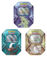 Pokemon TCG: TRIPLE WHAMMY TINS Lot Of 3 Complete Set NEW FACTORY SEALED