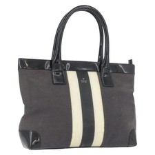 GUCCI Tote Bag Canvas Black Gold 002 1119 Auth BSZ162