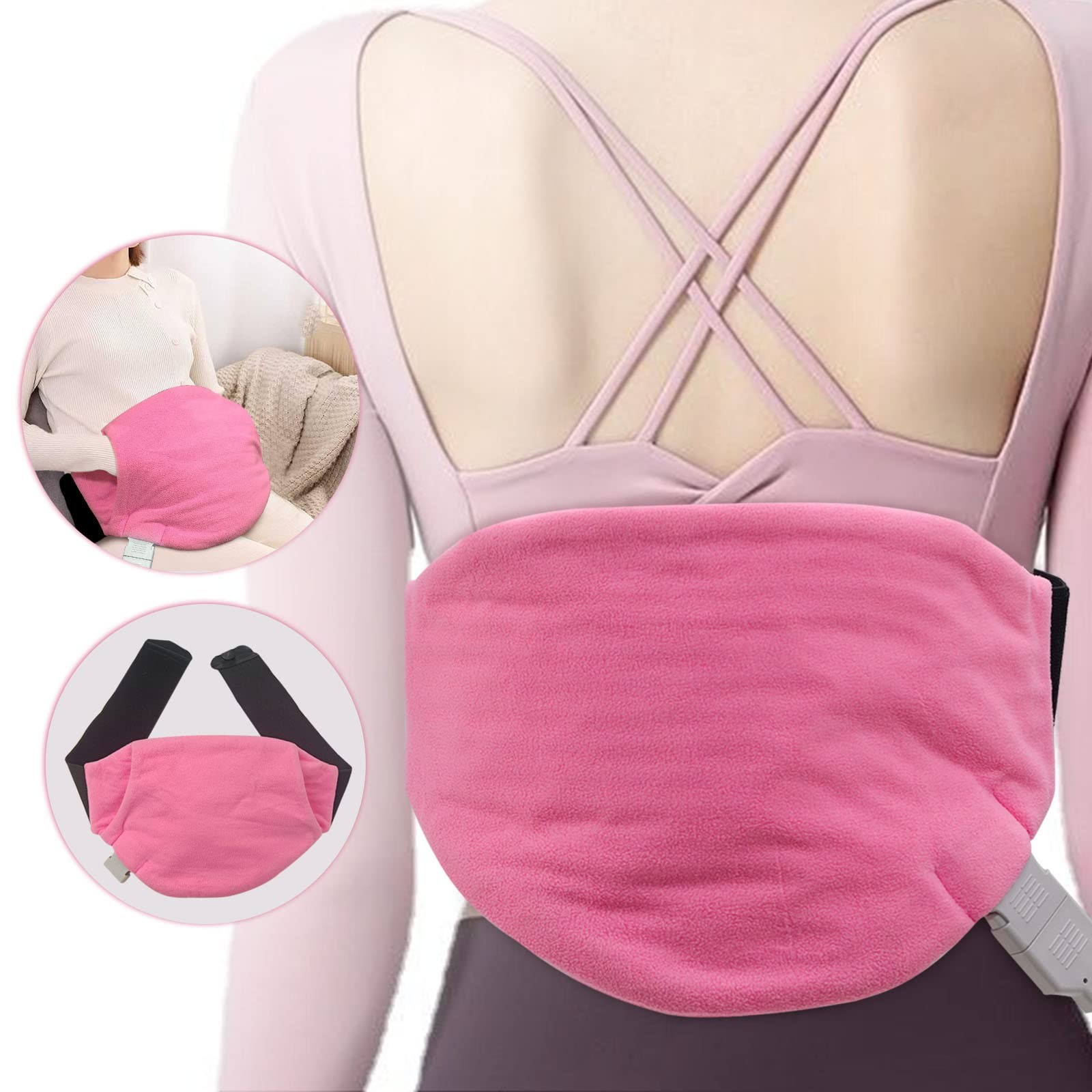 Heating Pad Wrap for Lower Back Pain Relief with 3 Heat Settings and Auto-Off Feature