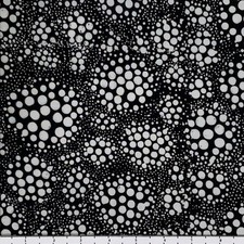 1 Yard Cut of Lunn Fabric Dot Clusters Batik 100 Cotton 1897 Black White