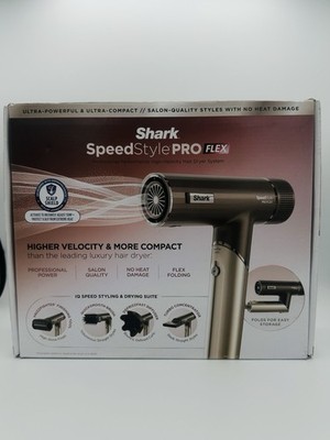 Shark SpeedStyle Pro Flex Hair Dryer System HD500 Series Gold PreOwned Excellent
