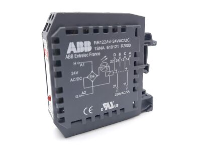Relais D'interface ABB RB122AV-24VAC - 2 Contacts 5A - Pour Rail DIN - 24V AC - Neuf