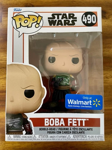 Boba Fett Unmasked Funko Pop #490 Walmart Exclusive Star Wars