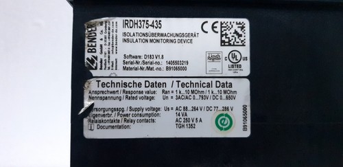 BENDER IRDH375-435 ISOMETER - Picture 7 of 8