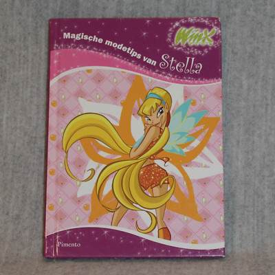 WINX CLUB Stella Doll Fashion Book Rainbow Dutch Language Mode Tip Hardback 2004