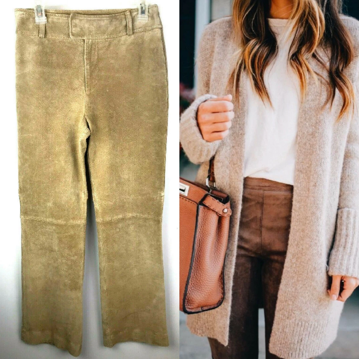 Suede leather best sale pants