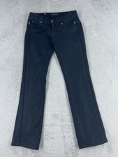 Vintage Roberto Cavalli Pants Womens 26 Black Denim Jean Bootcut Dark Low 26x29