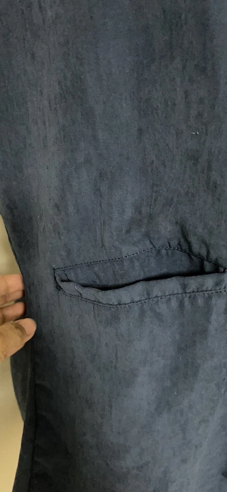 NWOT Live a Little Navy Drape Front Vest US S - Image 4 of 4