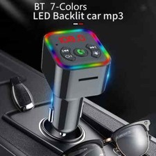 Car Wireless Bluetooth5.0 FM Transmitter MP3 Player USB Fast Car Charger Adapter