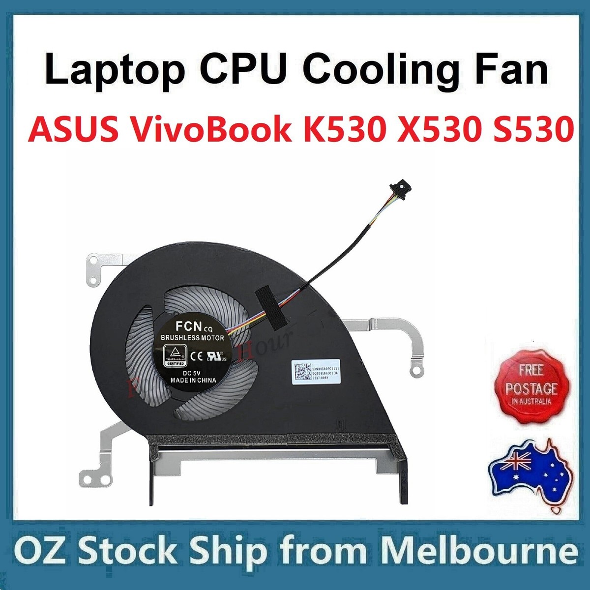 Ventola Di Raffreddamento Per ASUS VivoBook S15 S5300U S5300F X530UN X530UX S530U - 4 PIN 5V