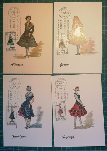 LOTE DE 74 MATASELLADOS PRIMER DÍA DE ESPAÑA (72 TARJETAS POSTALES Y 2 SOBRES) - Imagen 3 de 9