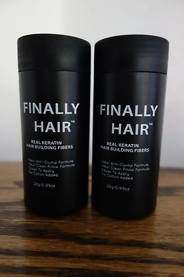 HAIR LOSS CONCEALER FINALLY HAIR BUILDING FIBERS GIANT 55g FILLER 2PAK 1.94 OZ.