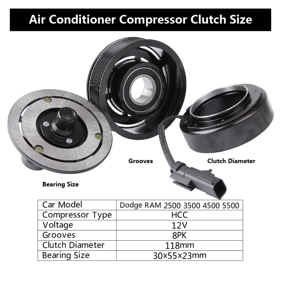 Kits de embrague compresor aire acondicionado diésel Cummins para Dodge Ram 2500 3500 5,9 L/6,7 L Cummins Foto 3 de 4