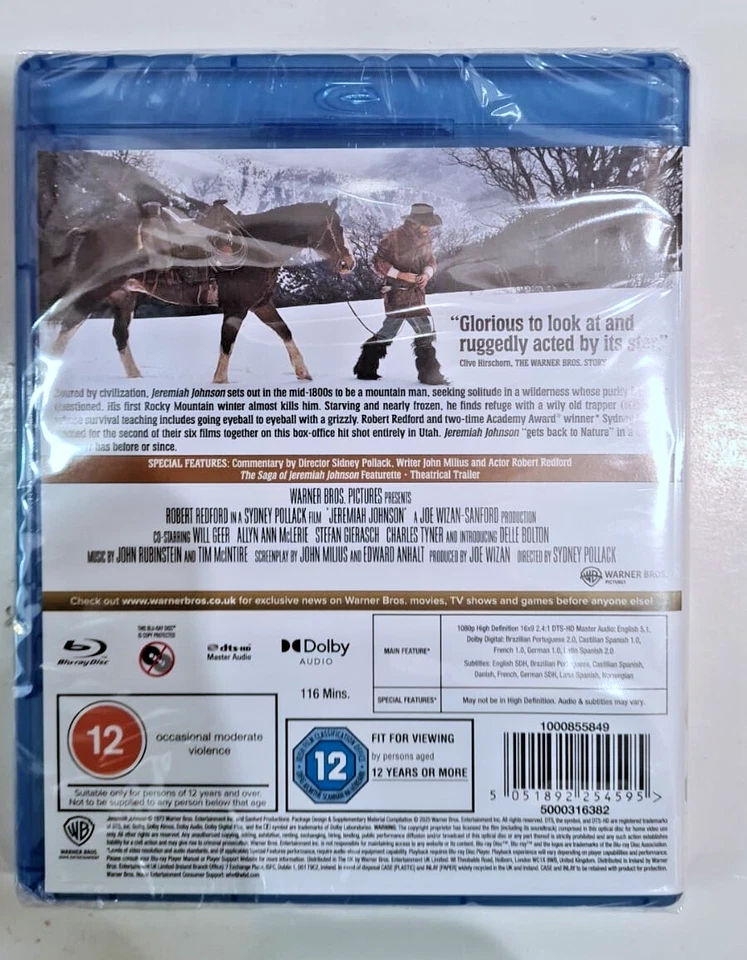 BLU-RAY JEREMIAH JOHNSON VINTAGE CLASSICS BRAND NEW SEALED - Image 2 of 2