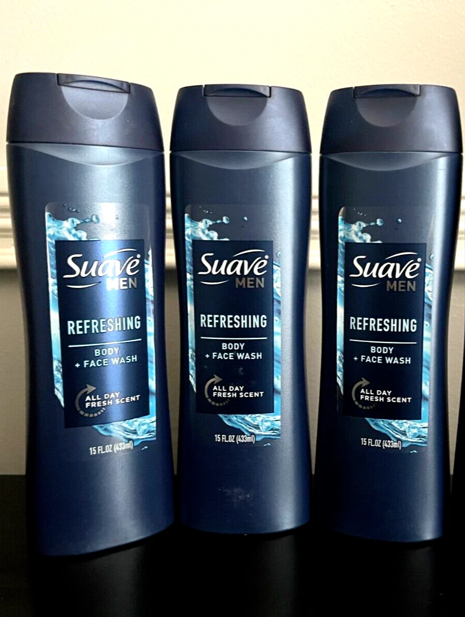 NEW Suave Men s Body Wash Refreshing 15 FL OZ Pack of 3 eBay