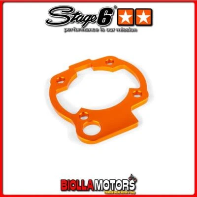 STAGE6-RD S6-80188ET01 Basetta per rialzo cilindro 5mm Stage6 CNC Minarelli AM6 86/88CC